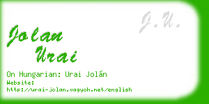 jolan urai business card